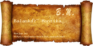 Balaskó Montika névjegykártya